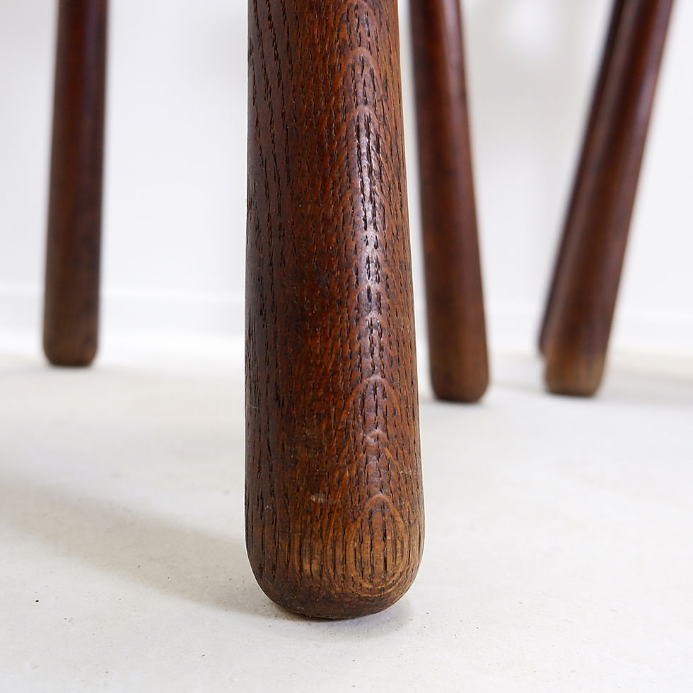 Miniature : Pair of "Scabelles" chairs , handcrafted. Swiss 20th