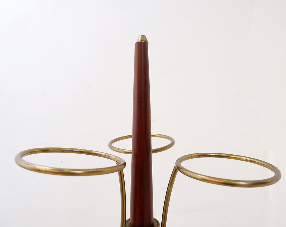 Miniature : Tripod floor lamp with three arms and opaline glass, att. to Stilnovo - 1950s