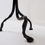 Miniature : Large wrought iron candelabra with an abstract design and three candle holders