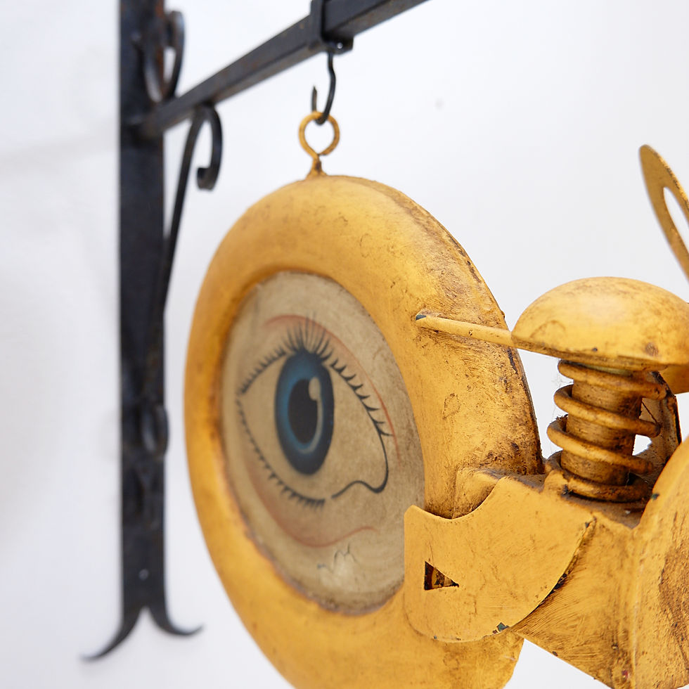 Miniature : vintage Metal Optician Shop Trade Sign