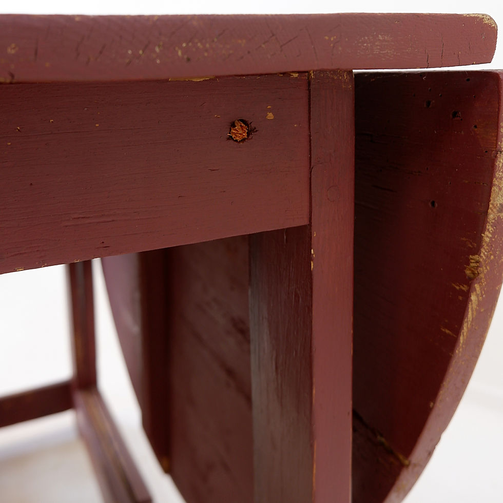 Miniature : Vintage "Gateleg" Folding extendable drop-leaf dining table
