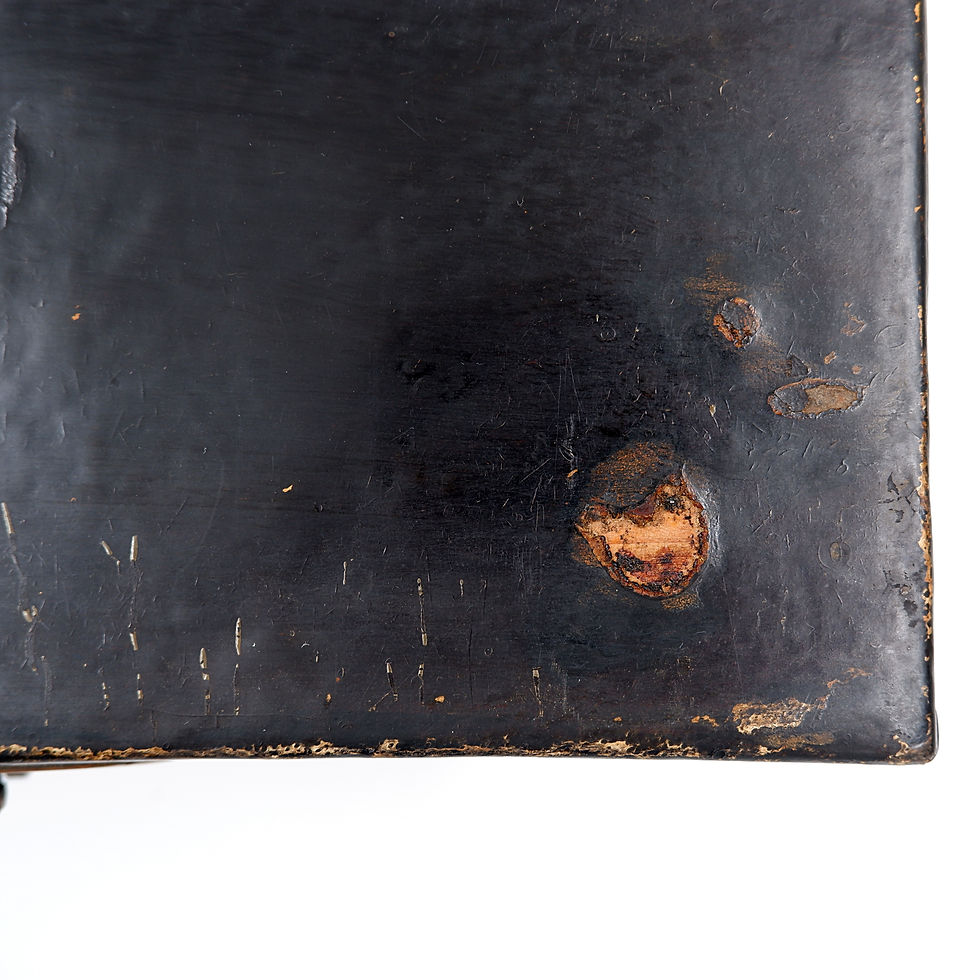 Miniature : Chinese decorative lacquered leather box