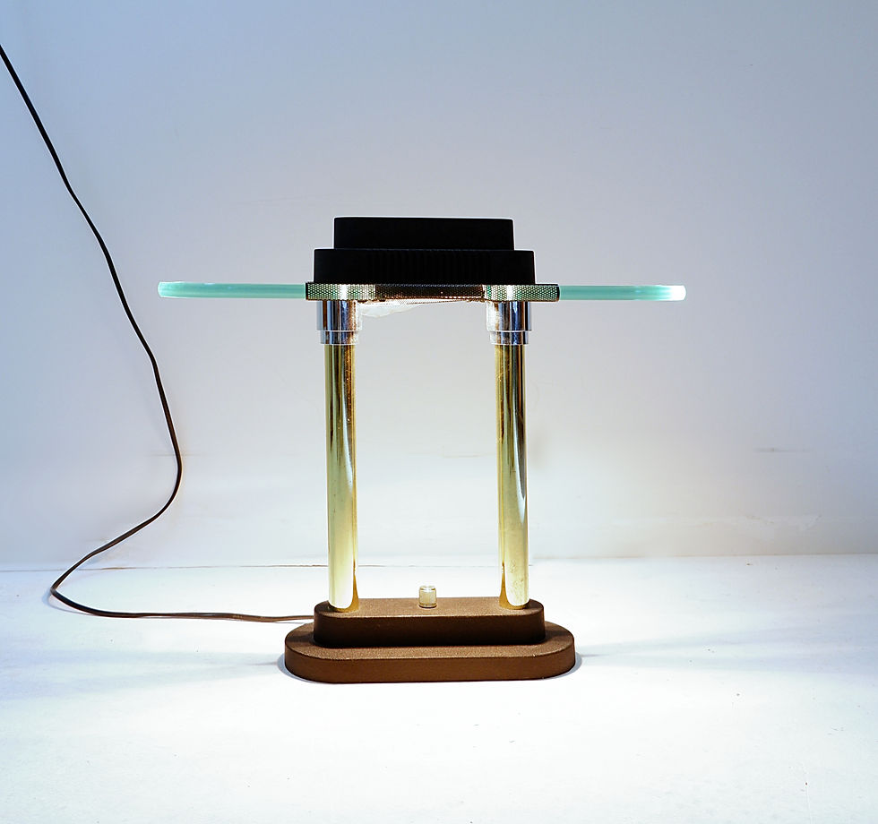 Miniature : Postmodern Halogen Table Lamp Style of Robert Sonneman for George Kovacs