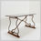 Miniature : Wrought iron and marble coffee table in the style of Gilbert Poillerat