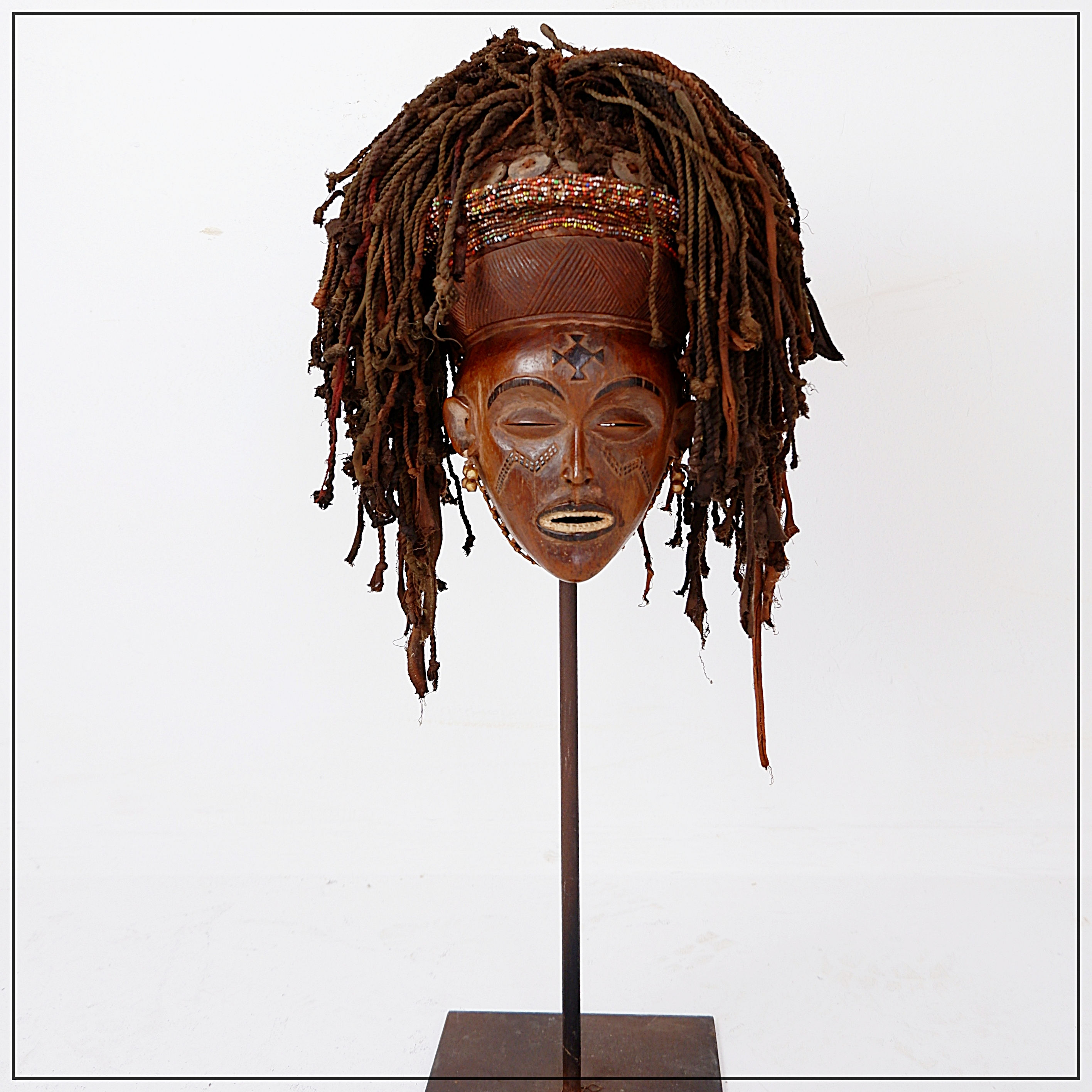 20th century African mask on base - circa 1990