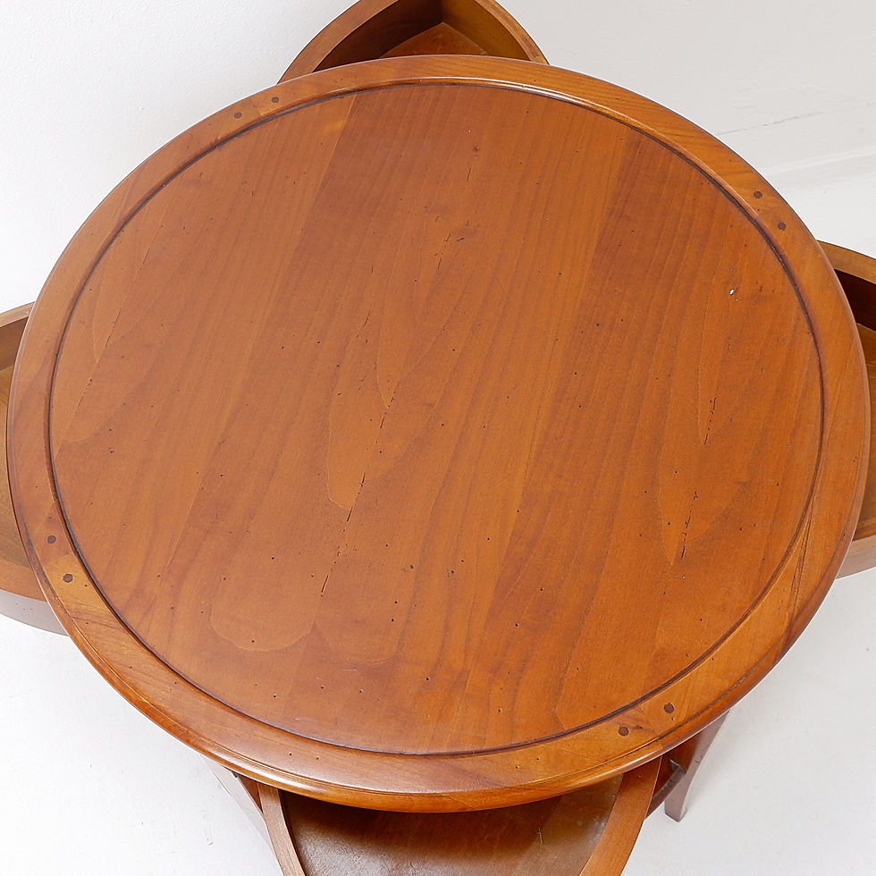 Miniature : Pedestal table / Side table with Four drawers 20th