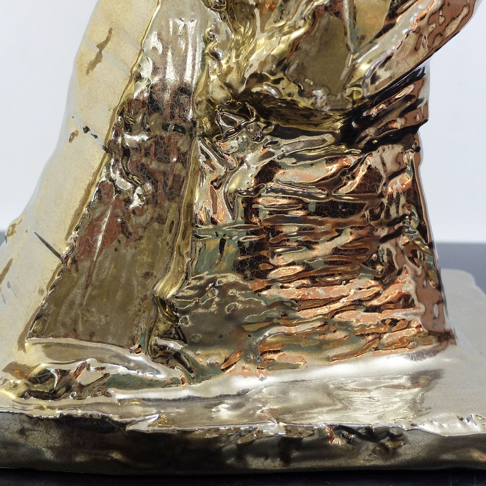 Miniature : Patrick Villas for Royal Boch - Huge bronze ceramic panther head