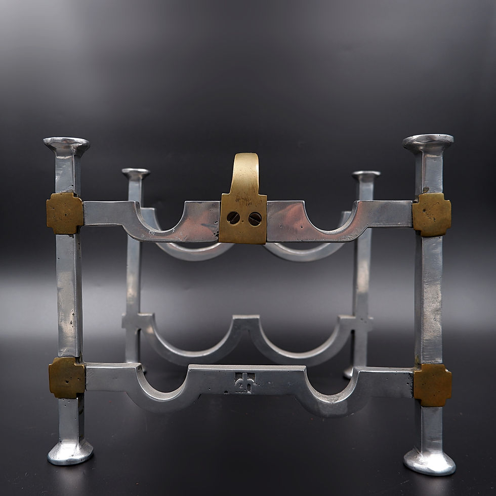 Miniature : Vintage Brutalist Sculptural wine rack by David Marshall - 1980s