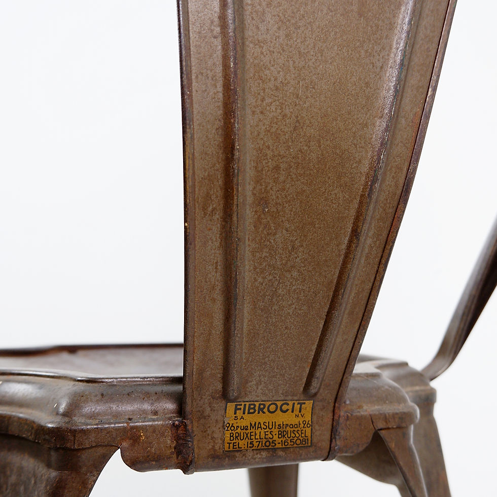 Miniature : Stackable Industrial Bistro Chairs by Fibrocit of Belgium - 4 available - 1950s