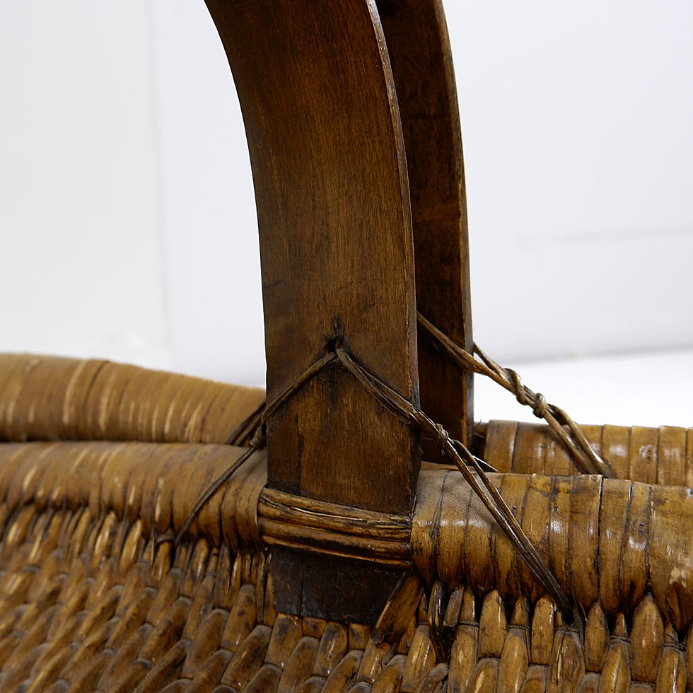 Miniature : Set of 3 Vintage woven wicker picking basket