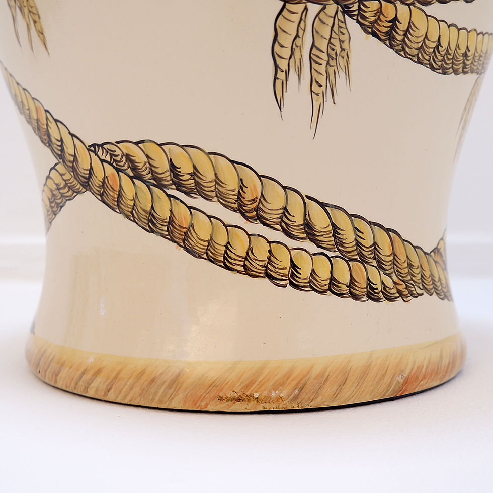 Miniature : Large porcelain "rope" vase potiche