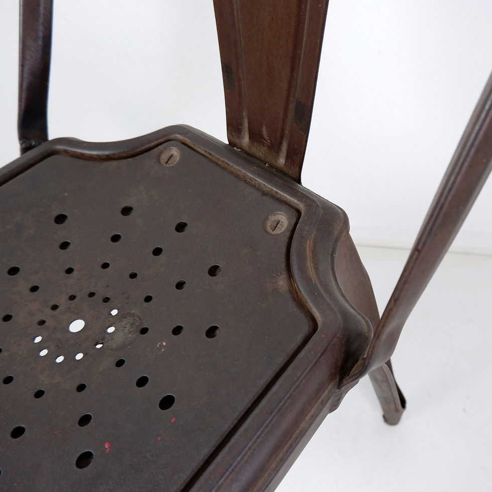 Miniature : Stackable Industrial Bistro Chairs by Fibrocit of Belgium - 4 available - 1950s