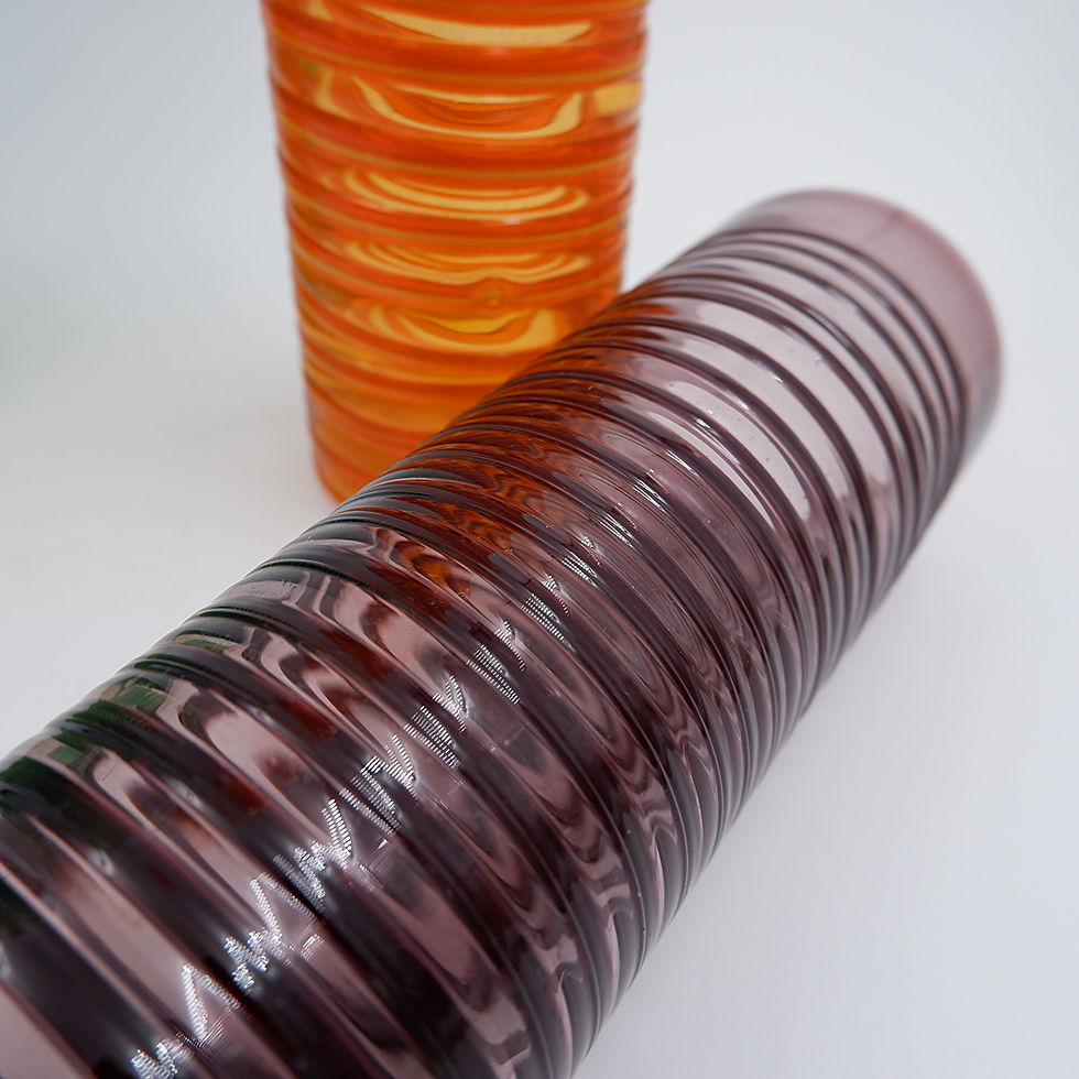 Miniature : Set of four large spiral vases - Murano Glass