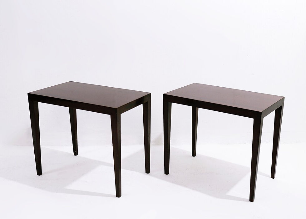 Miniature : Pair of Danish Side Tables by Severin Hansen for Haslev Furniture - 1960s