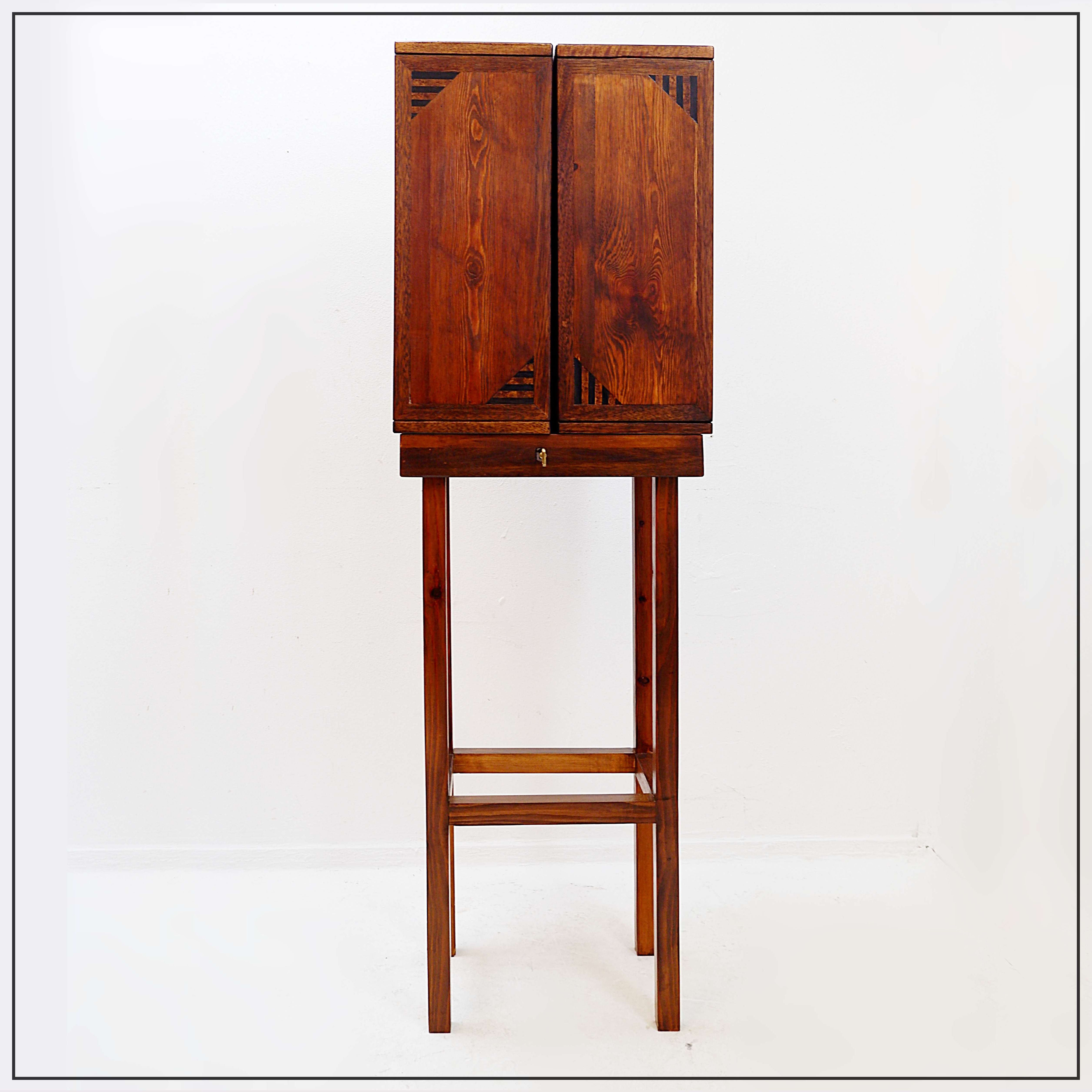 contemporary wooden bar cabinet