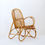 Miniature : Vintage Curved rattan and bamboo armchair - 1960s