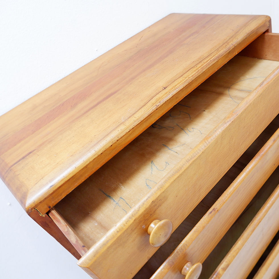 Miniature : Vintage 6-drawer chest of drawers in solid pine - 1970s