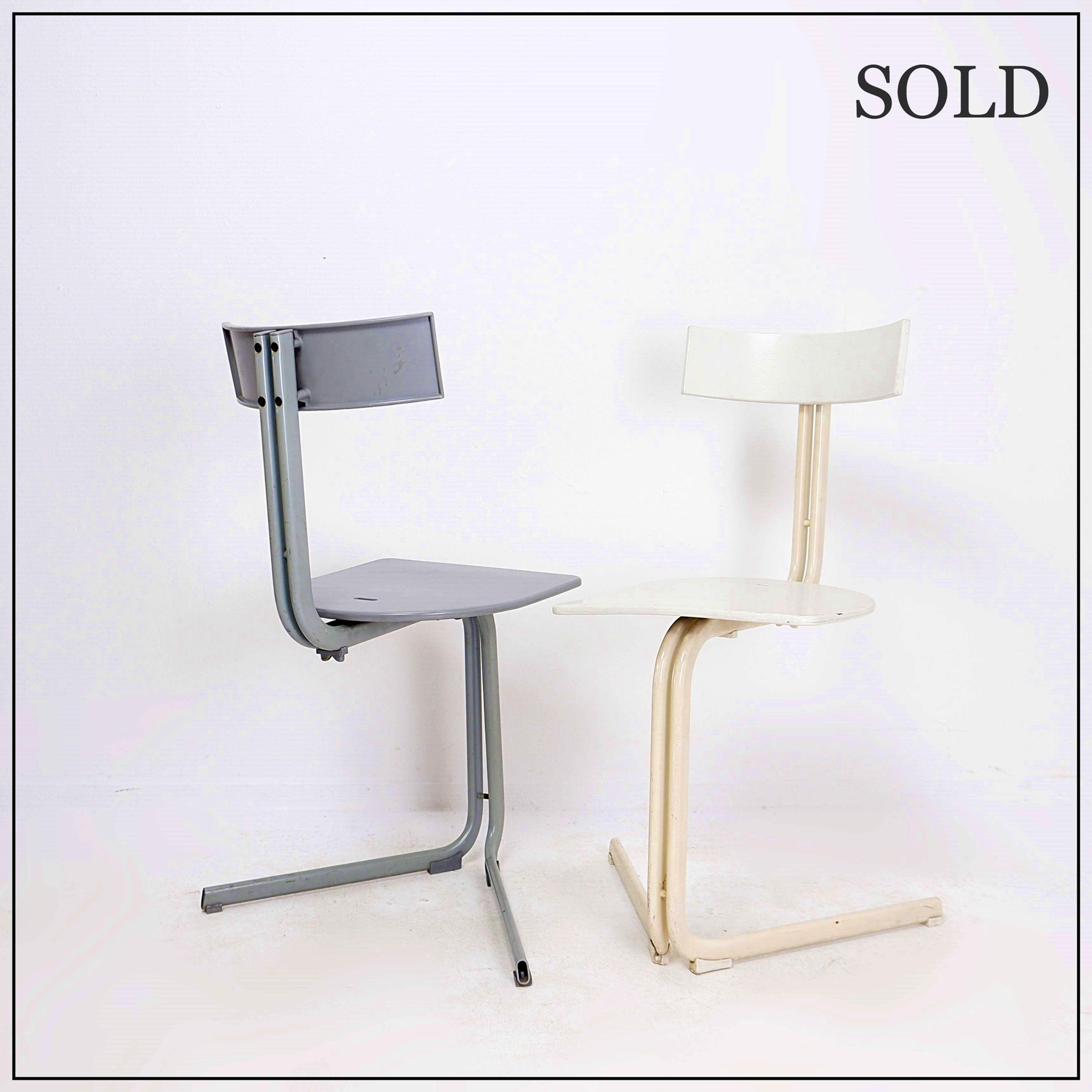 Pair of Desk Chairs "Vipera" by Luca Leonori for Pallucco, Italy 80s