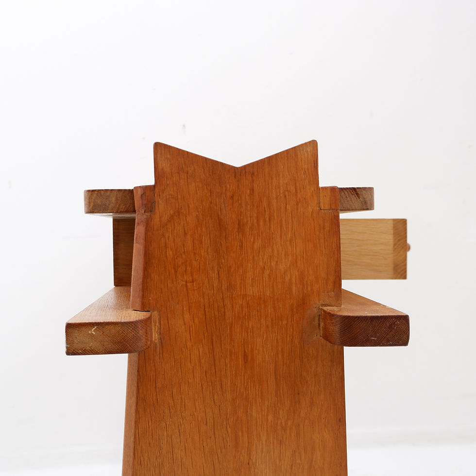 Miniature : Guillerme and Chambron oak console table 1950s/60s
