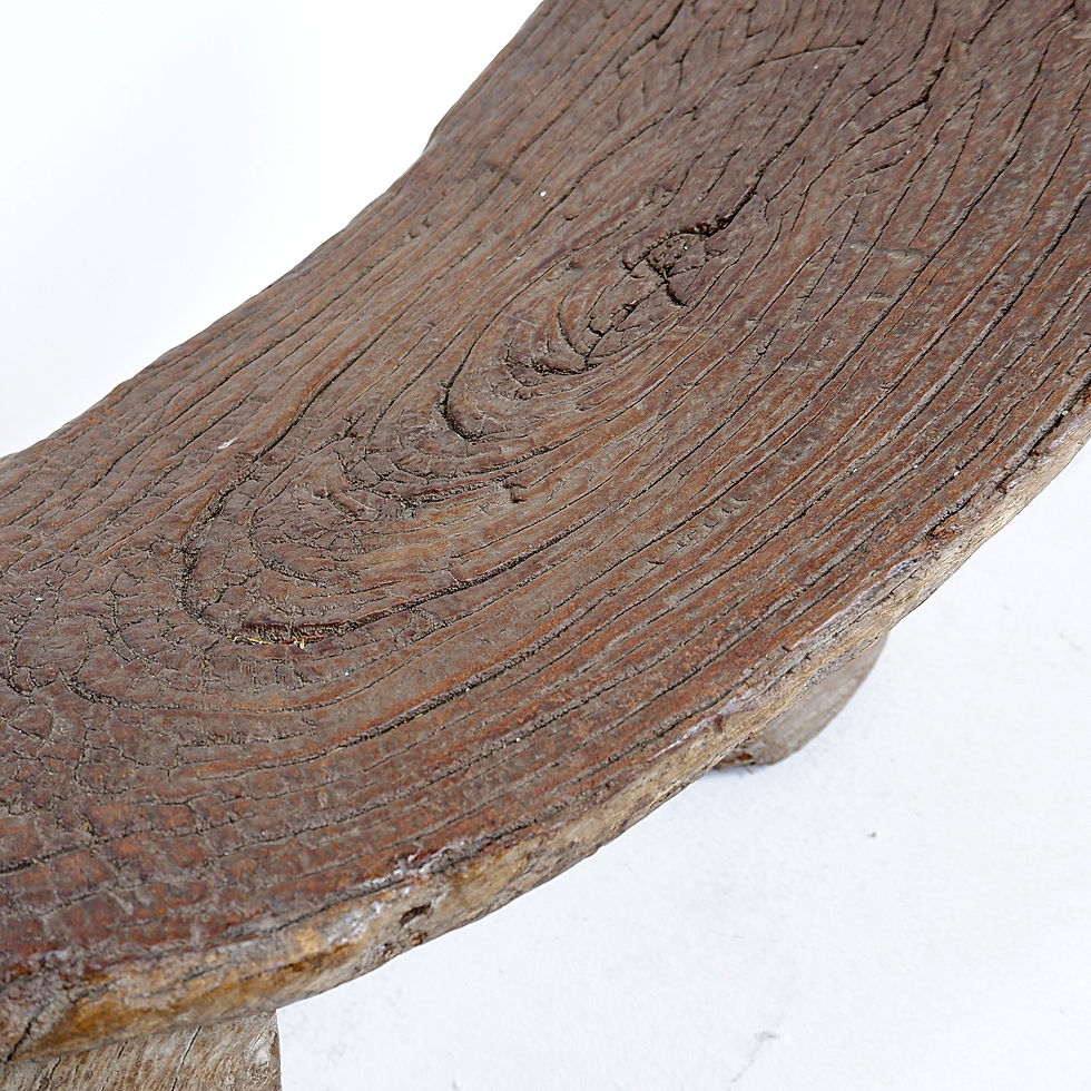 Miniature : "Lobi" African tripod wooden stool from Burkina Faso
