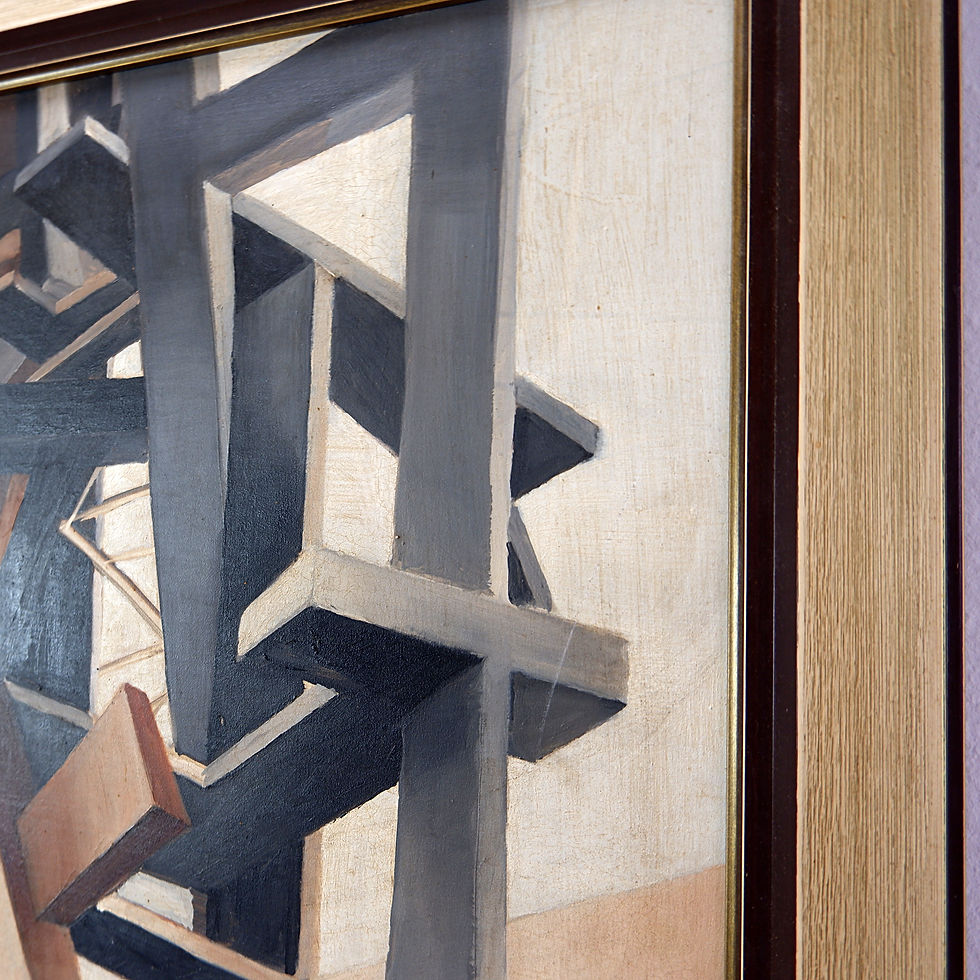 Miniature : Alix Dufaux - Abstract Geometric painting  1967