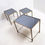 Miniature : Set of 3 Mid-Century Modern Nesting Tables Maison Jansen Style - 1970s