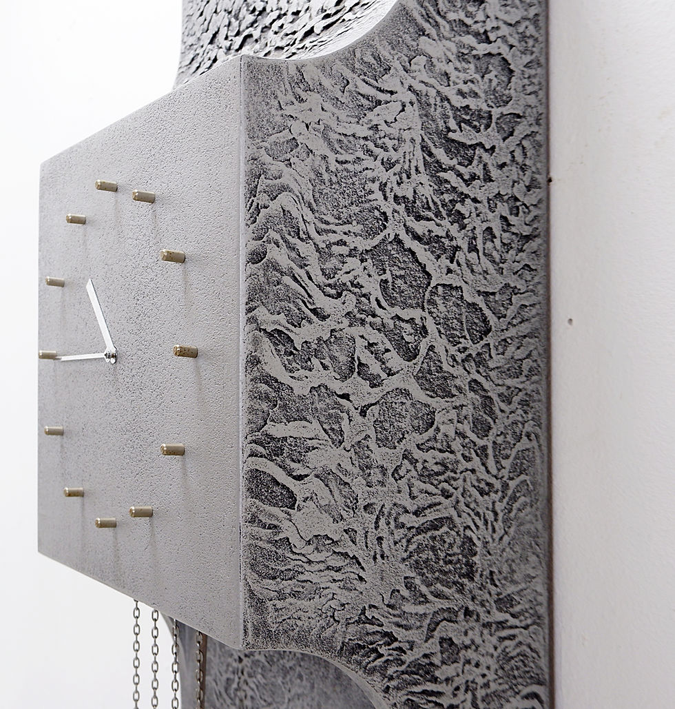 Miniature : Vintage Brutalist Standing Clock, 1970s