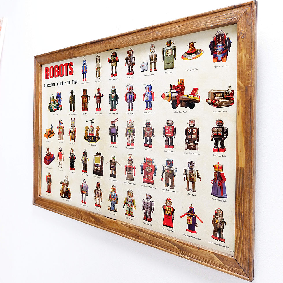 Miniature : "Robots collection" Poster on panel - Circa 2010s