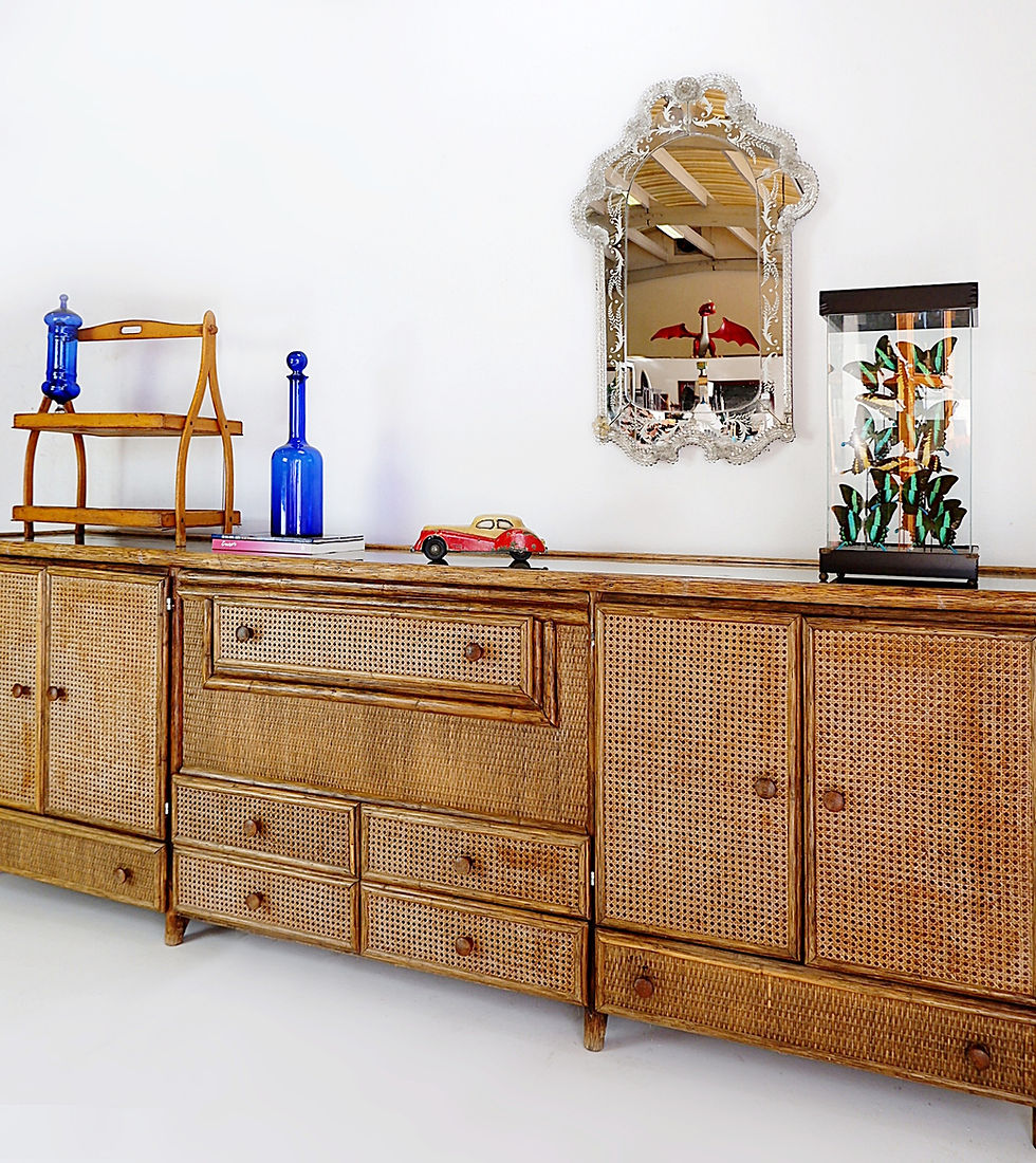 Miniature : Italian Venetian Murano Floral Wall Mirror