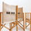 Miniature : Set of 4 folding chairs in oak and cotton canvas