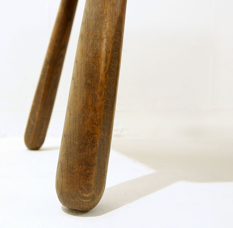 Miniature : Mid-century Brutalist solid wood coffee table - 1960s