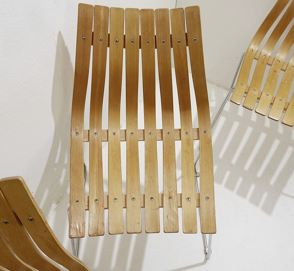 Miniature : Set of 4 Scandinavian "Junior" Dining Chairs by Hans Brattrud for Hove Möbler