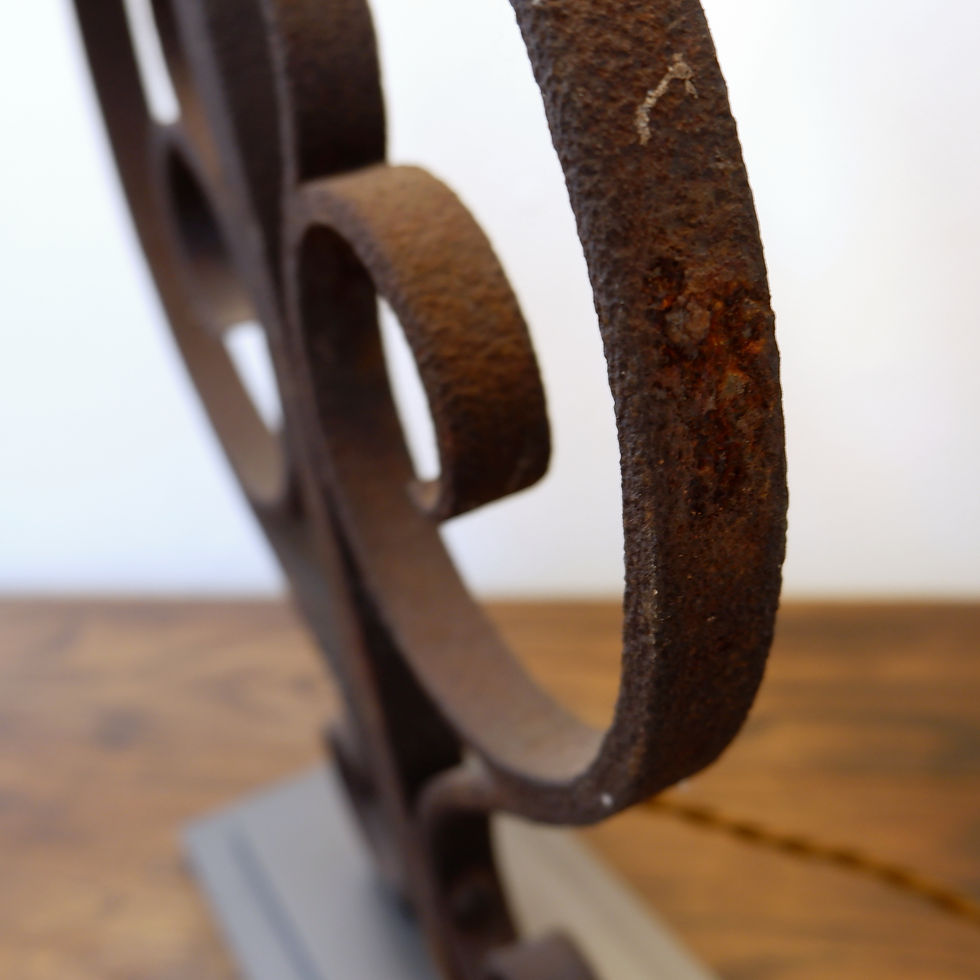 Miniature : Large wrought iron table lamp