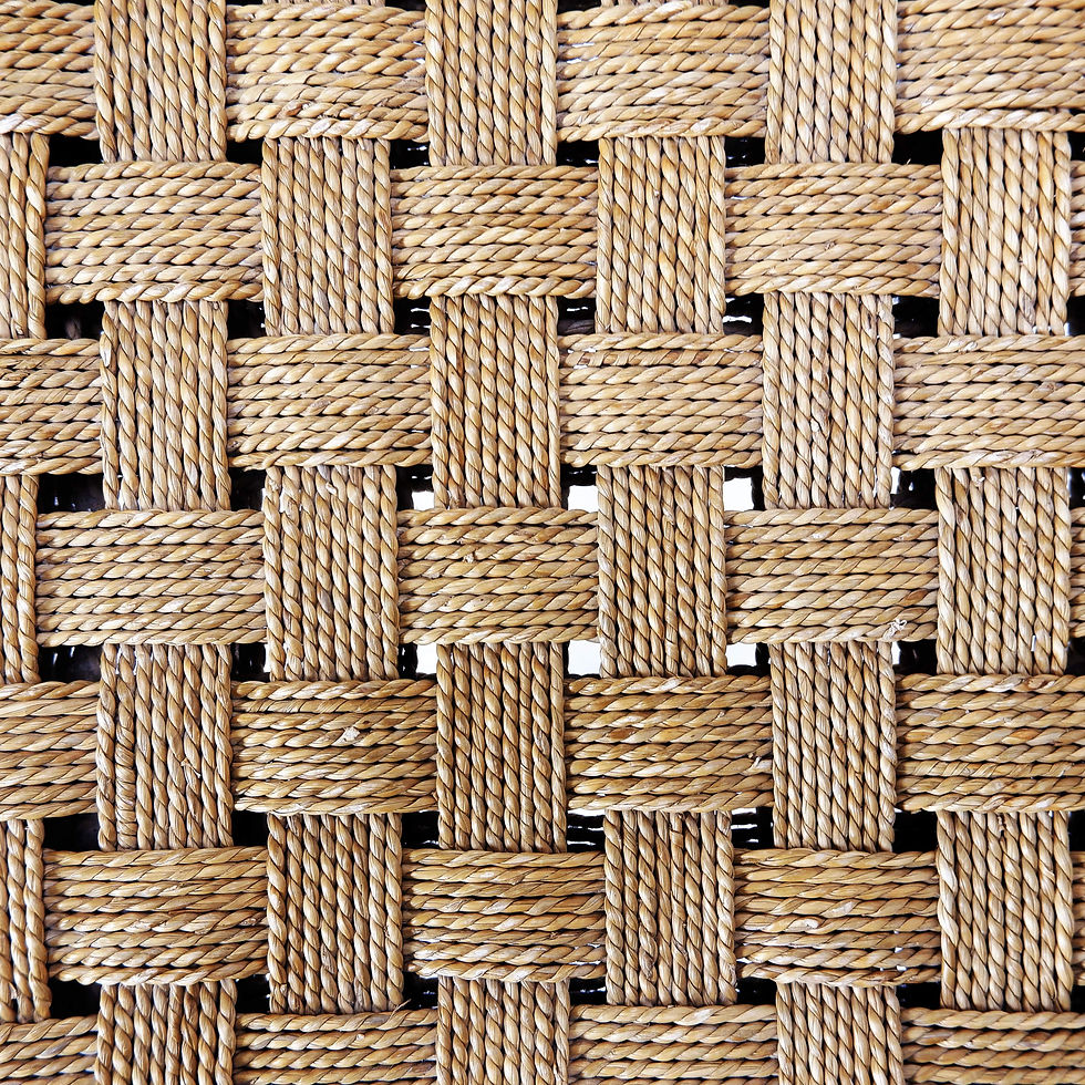 Miniature : Mid-Century Wood and Rope Stool, 1960s