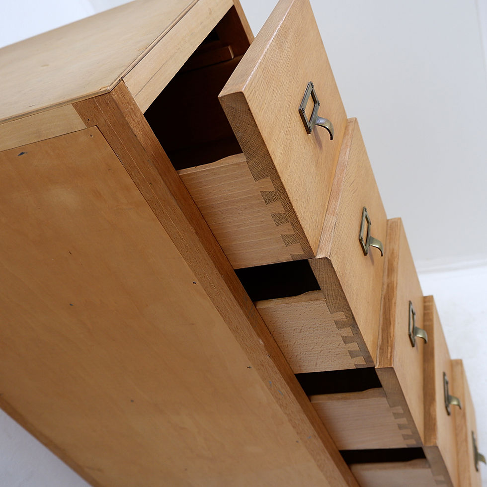 Miniature : Vintage industrial 5-drawer filing cabinet