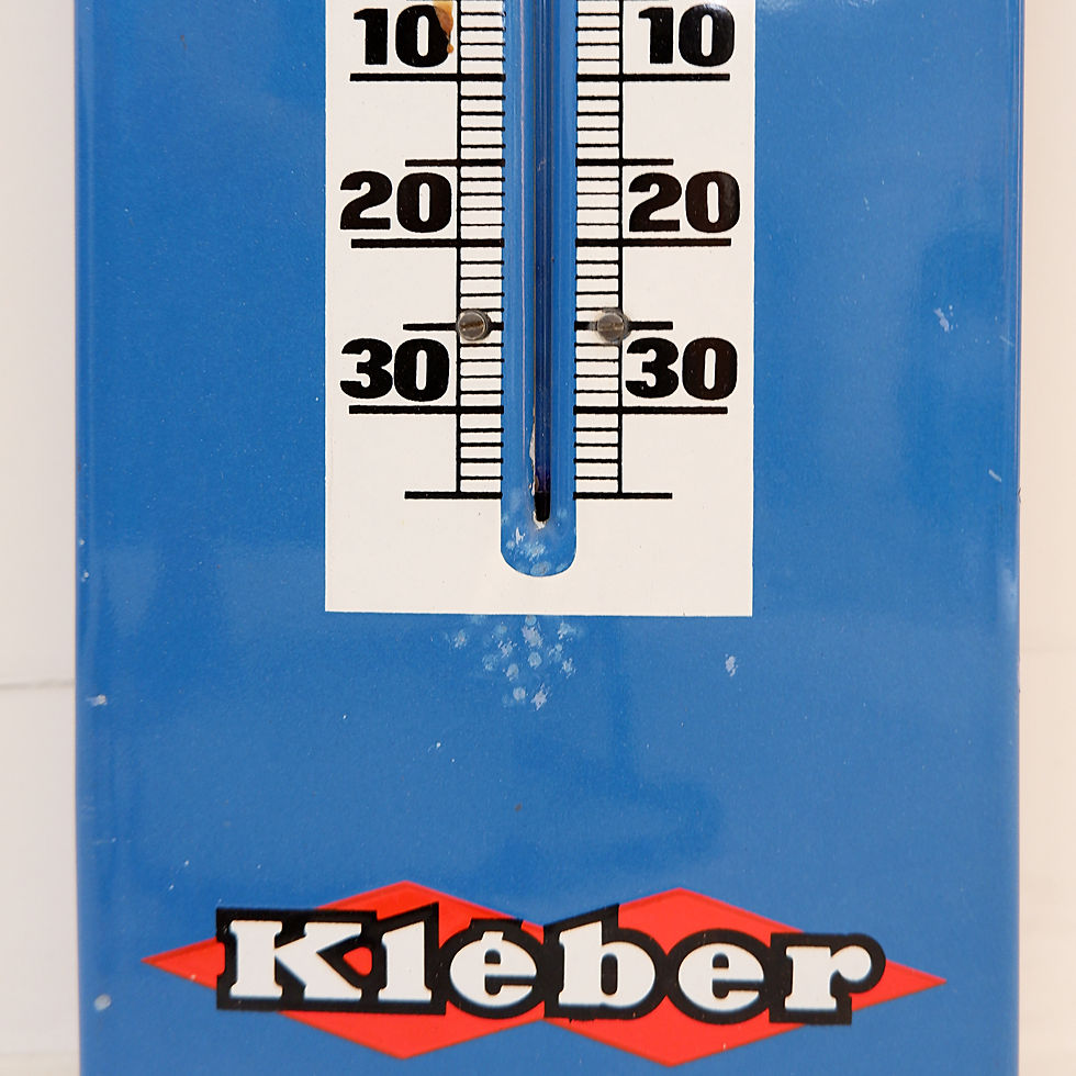 Miniature : Kléber V10 GT enamel plate thermometer - 1950s
