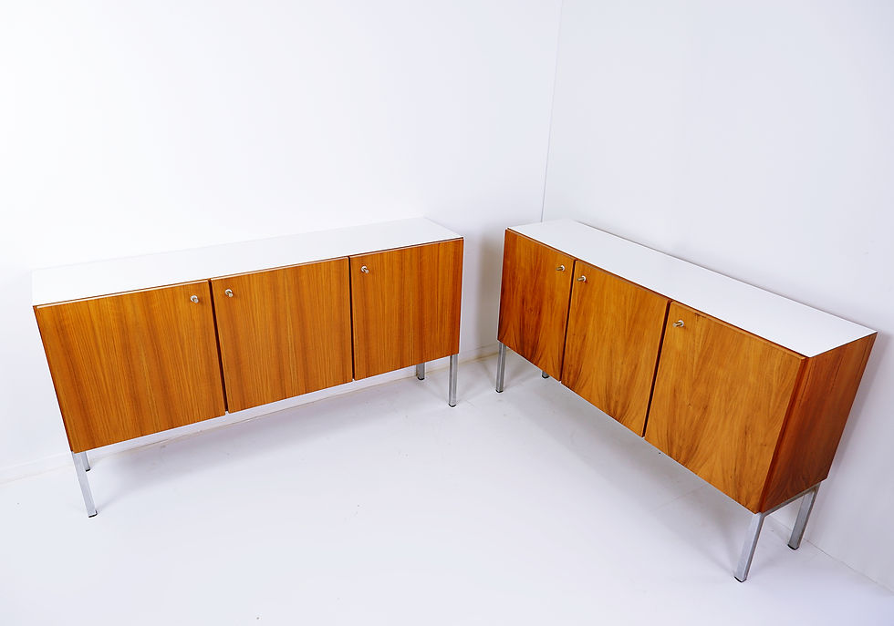 Miniature : Mid Century Sideboards with white melamine top - 1980s