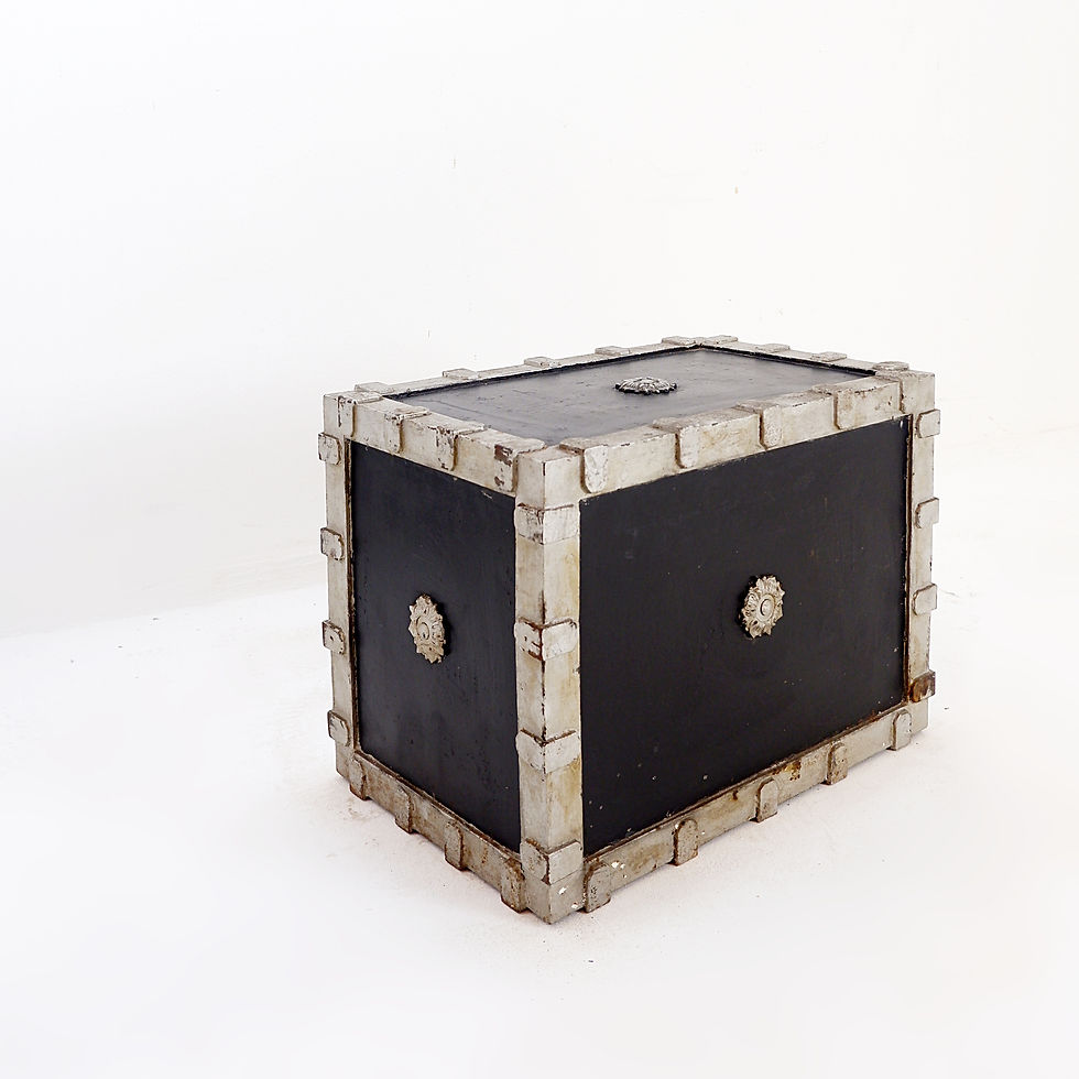 Miniature : Antique Incombustible Cast Iron Safe