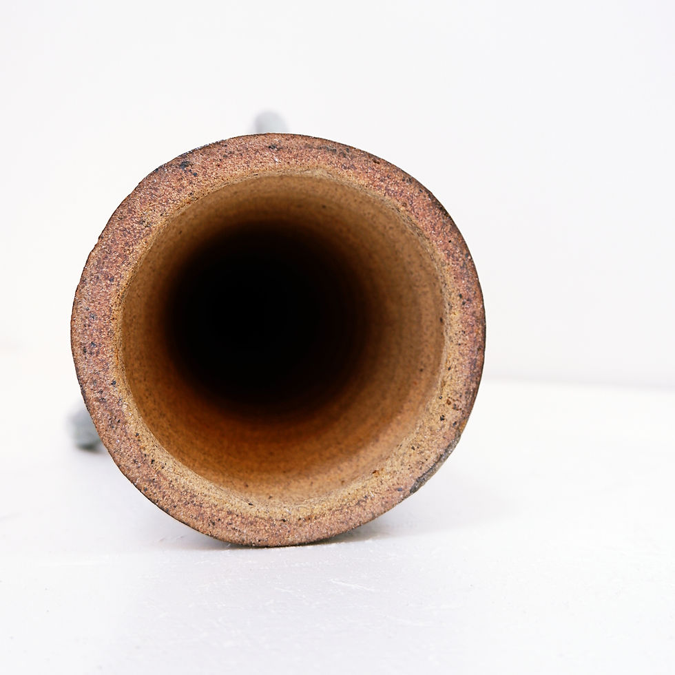 Miniature : Three-light candlestick in glazed ceramic in the style of Jacques Pouchain