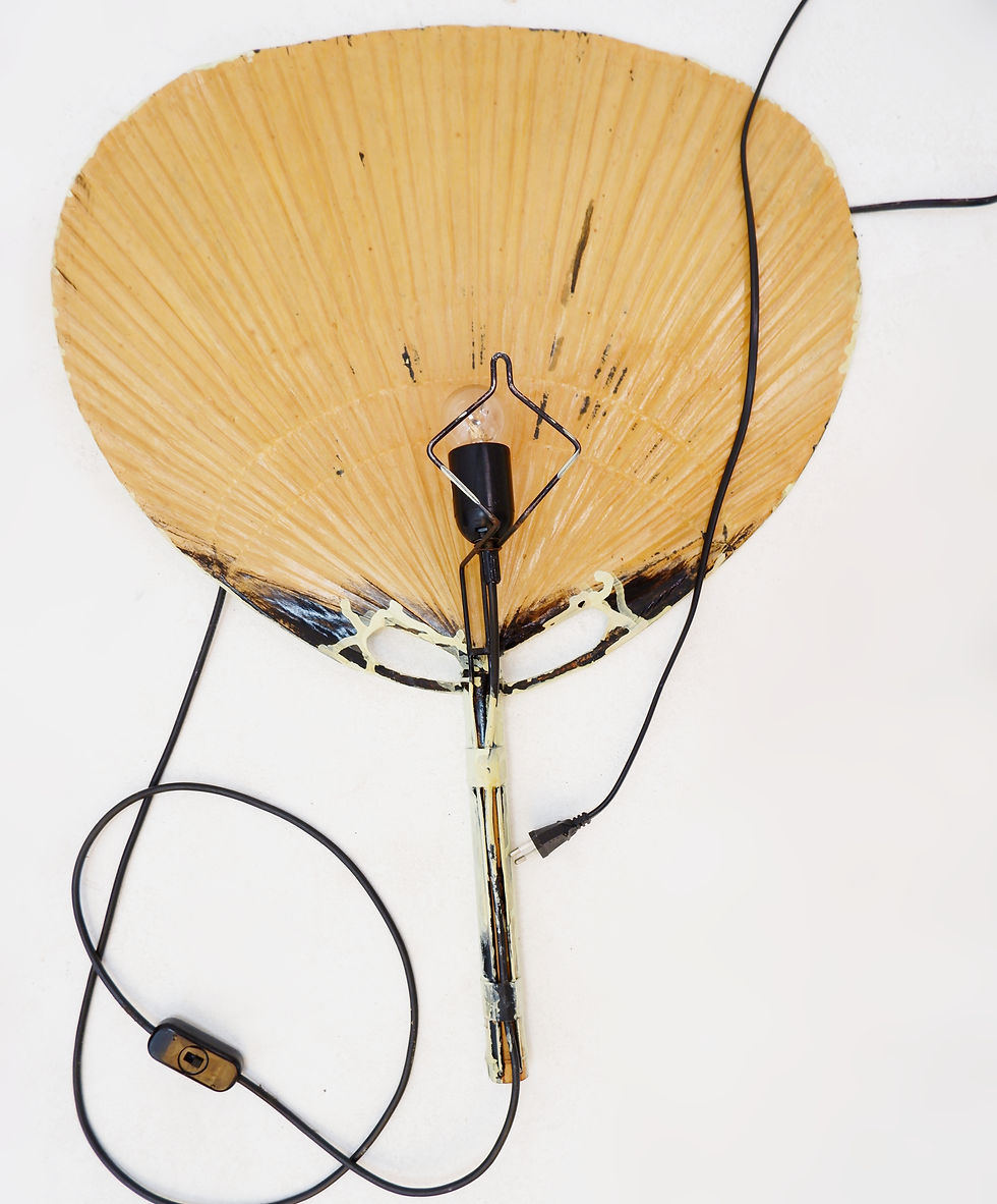 Miniature : Pair Of Uchiwa III Wall Lamps By Ingo Maurer For M Design, 1970s
