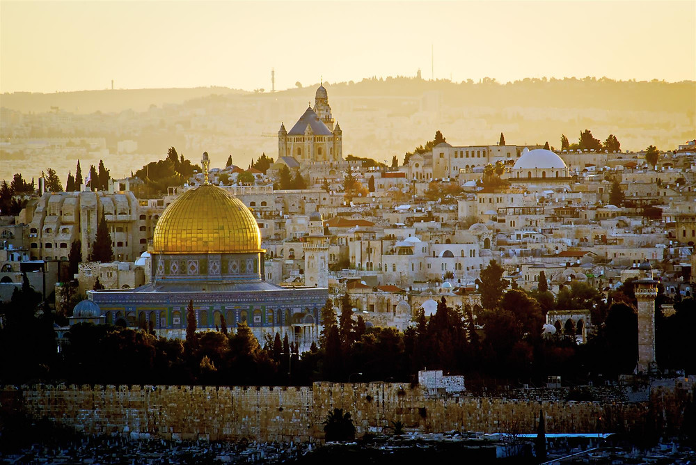 Jerusalem at sunrise.