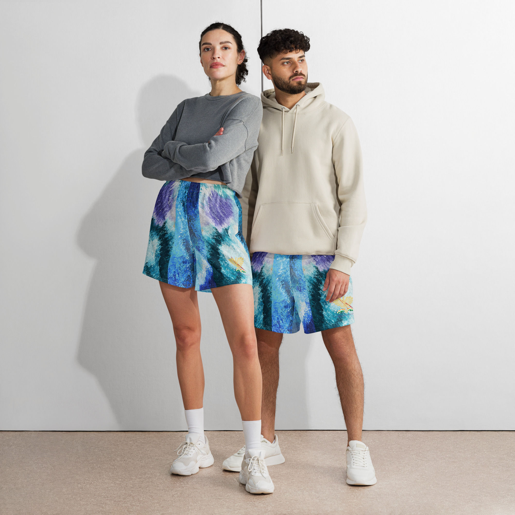 All-Over Print Unisex Athletic Long Shorts