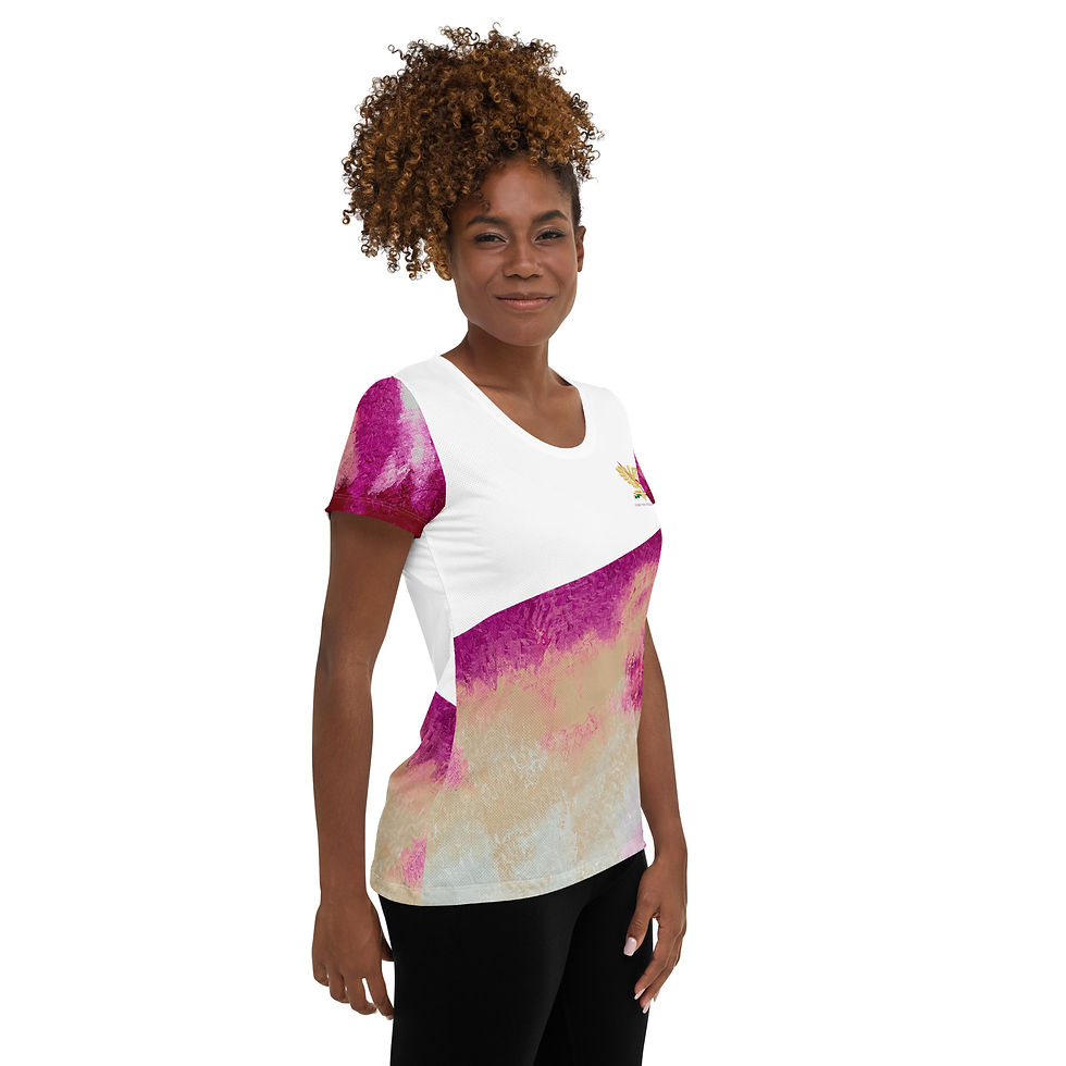 Thumbnail: All-Over Print Women's Athletic T-shirt