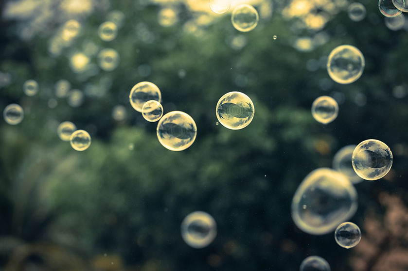 Floating Soap Bubbles
