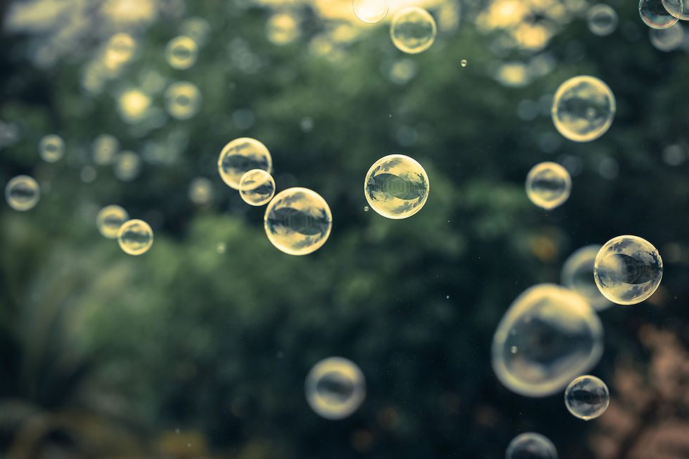Floating Soap Bubbles