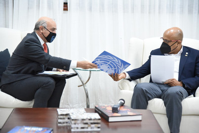 Presidente Cámara de Diputados recibe visita de representante de ONU en RD