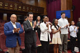 Cámara de Diputados recibe a estudiantes dominico-españoles ganadores del Premio al Mérito Escolar Madrid 2025