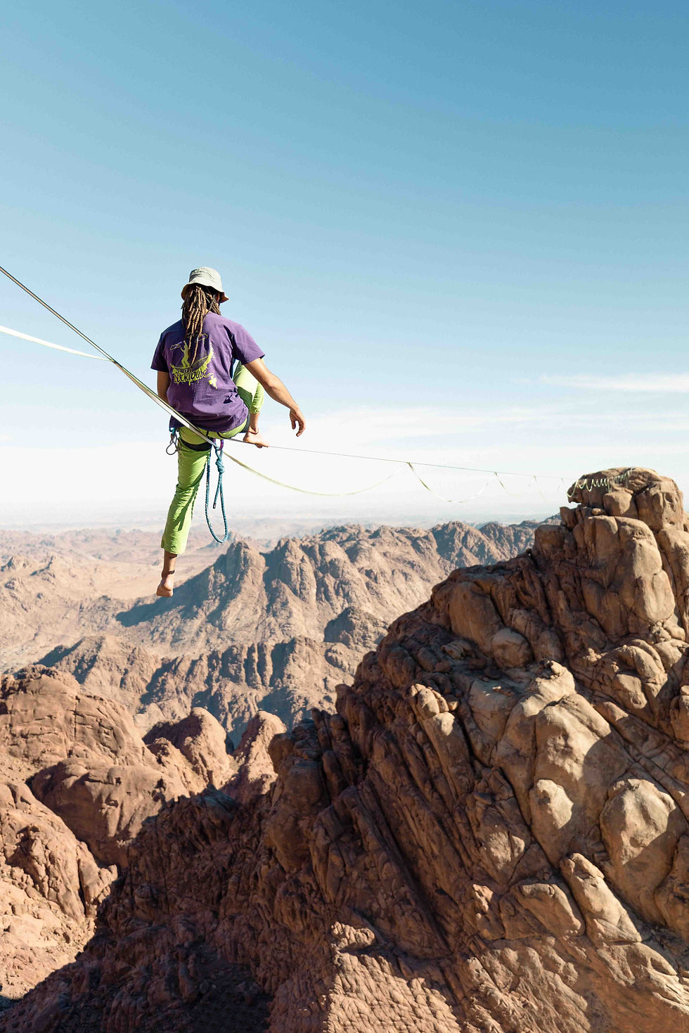 Publicity photo for Another Way, a short documentary about highlining by Alice Rosano.