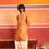Thumbnail: Mustard Yellow Dhoti Kurta Set - Premium Fabric and Hand Embroidary