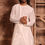 Thumbnail: PARK ROW - Contemporary White Linen Kurta Set